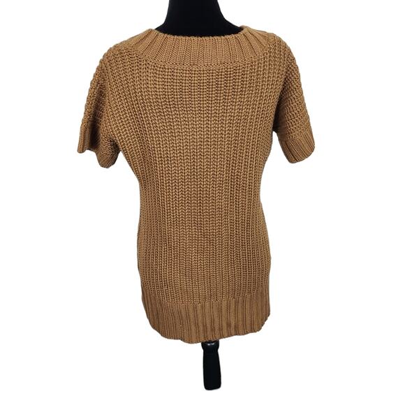 Soft Surroundings Sweater Women PS Brown Chunky Knit Wool Blend Double Buttons - Picture 2 of 12